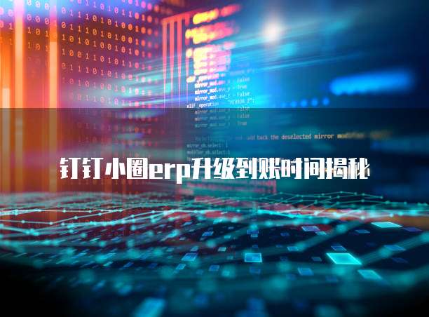 钉钉小圈erp升级到账时间揭秘