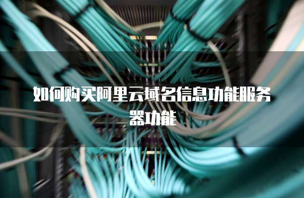 如何购买阿里云域名信息功能服务器功能