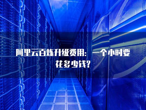 阿里云百炼升级费用:一个小时要花多少钱?