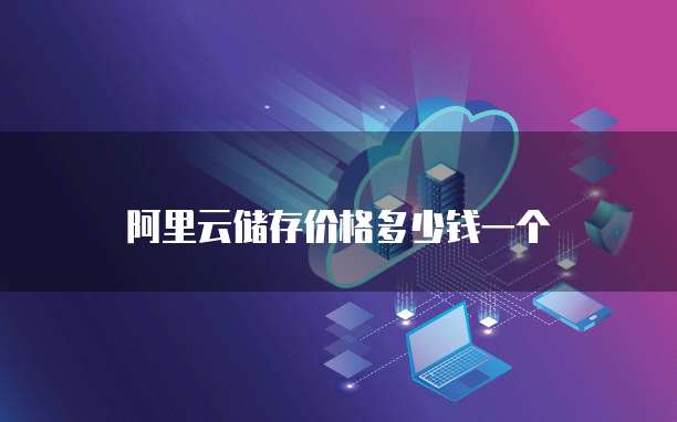 阿里云储存价格多少钱一个