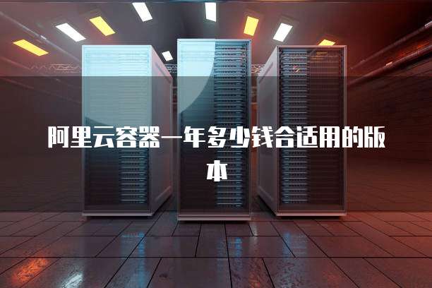 阿里云容器一年多少钱合适用的版本