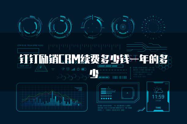 钉钉励销crm续费多少钱一年的多少