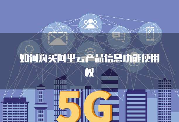如何购买阿里云产品信息功能使用权