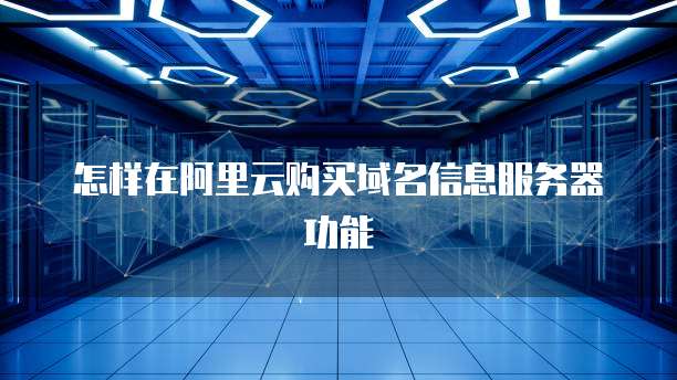 怎样在阿里云购买域名信息服务器功能