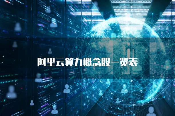 阿里云算力概念股一览表
