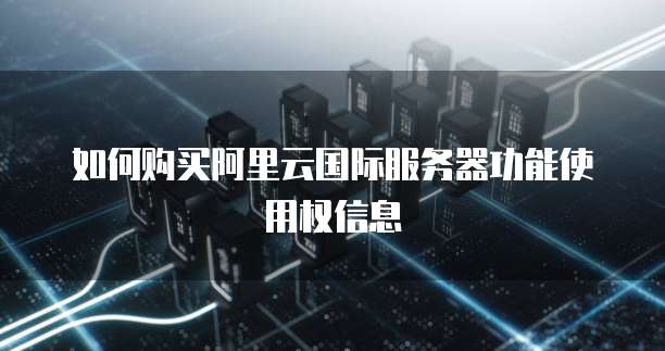 如何购买阿里云国际服务器功能使用权信息