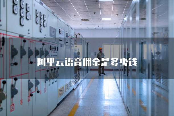 阿里云语音佣金是多少钱