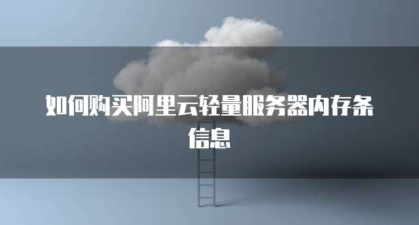 如何购买阿里云轻量服务器内存条信息