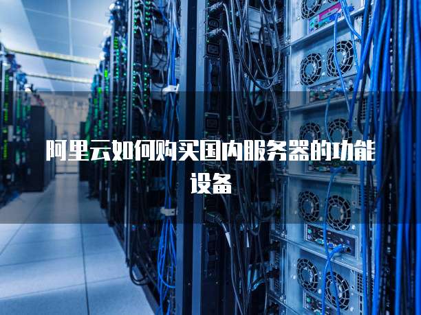 阿里云如何购买国内服务器的功能设备