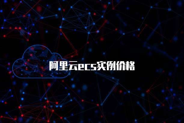 阿里云ecs实例价格