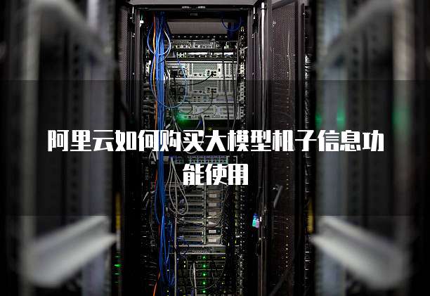 阿里云如何购买大模型机子信息功能使用