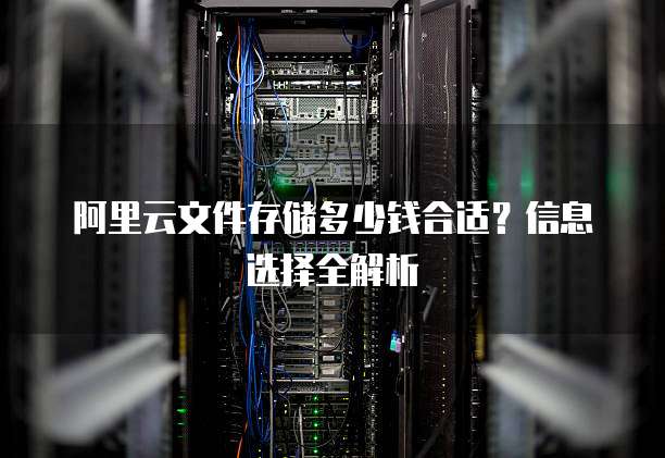 阿里云文件存储多少钱合适?信息选择全解析