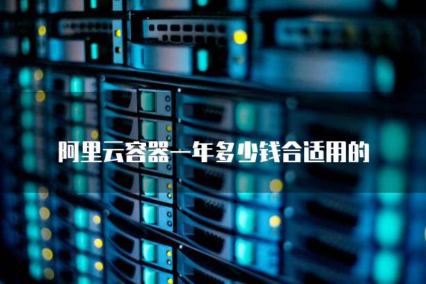阿里云容器一年多少钱合适用的