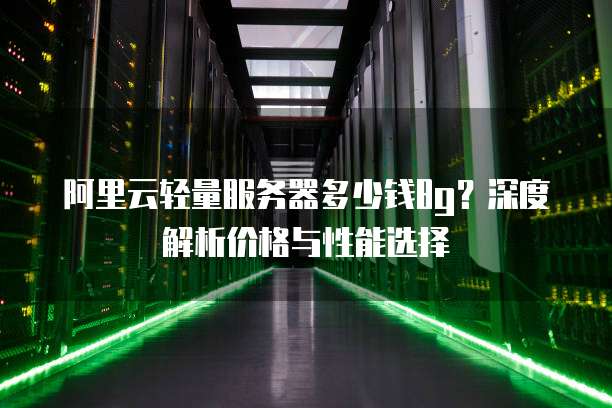 阿里云轻量服务器多少钱8g?深度解析价格与性能选择