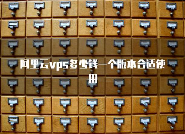 阿里云vps多少钱一个版本合适使用