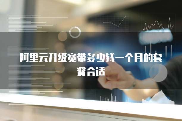阿里云升级宽带多少钱一个月的套餐合适