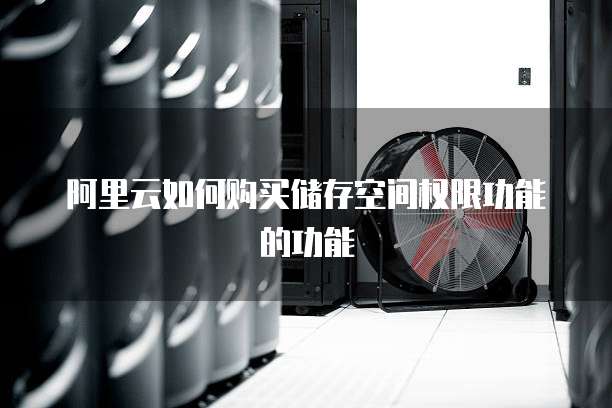 阿里云如何购买储存空间权限功能的功能