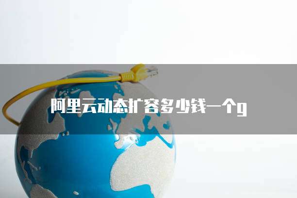 阿里云动态扩容多少钱一个g