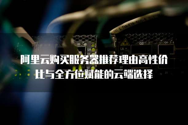 阿里云购买服务器推荐理由高性价比与全方位赋能的云端选择