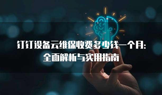钉钉设备云维保收费多少钱一个月:全面解析与实用指南
