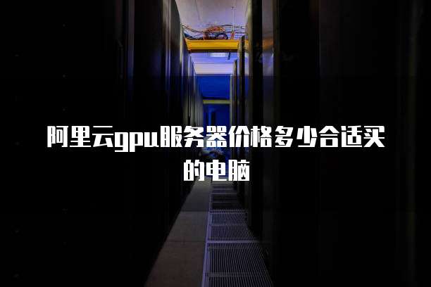 阿里云gpu服务器价格多少合适买的电脑