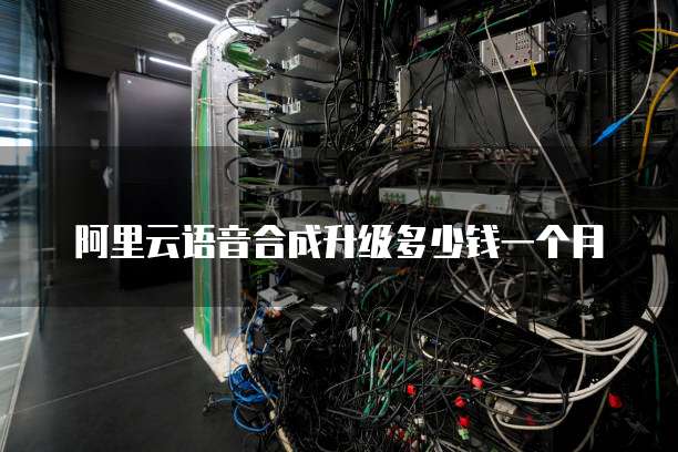 阿里云语音合成升级多少钱一个月