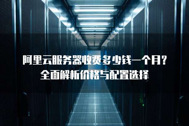 阿里云服务器收费多少钱一个月?全面解析价格与配置选择
