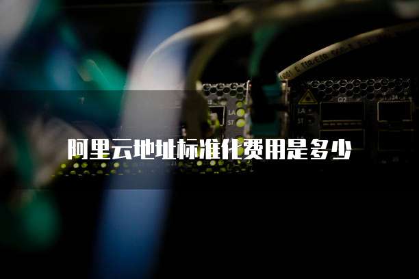 阿里云地址标准化费用是多少