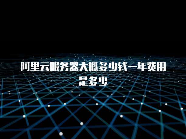 阿里云服务器大概多少钱一年费用是多少