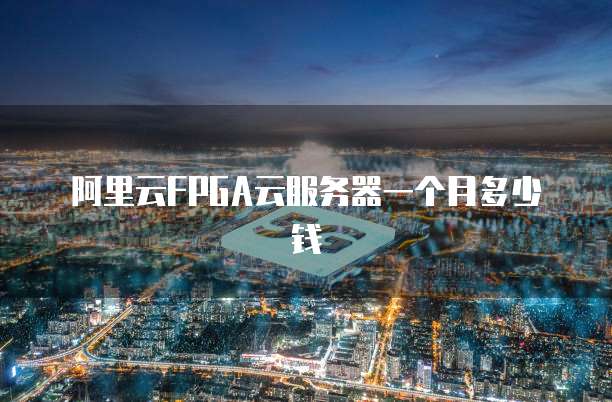 阿里云FPGA云服务器一个月多少钱