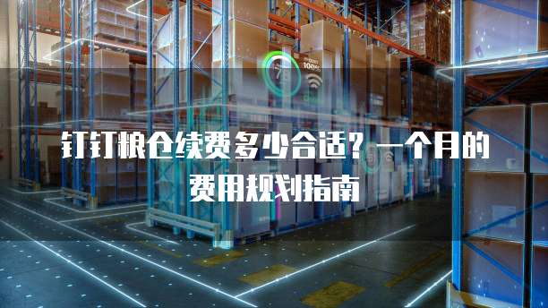 钉钉粮仓续费多少合适?一个月的费用规划指南