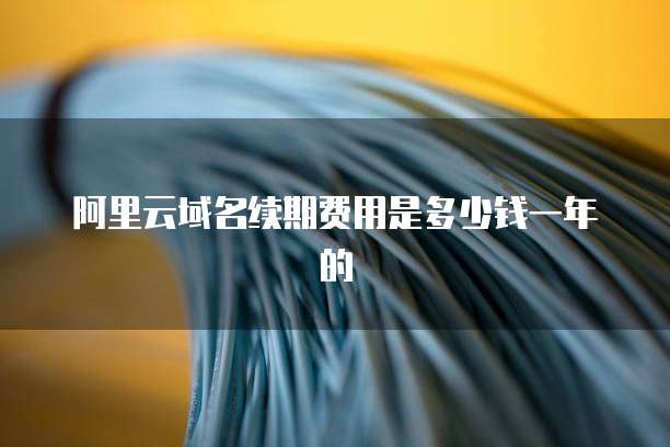 阿里云域名续期费用是多少钱一年的