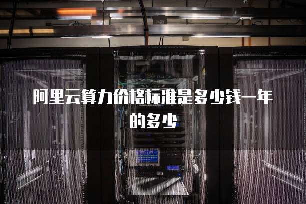 阿里云算力价格标准是多少钱一年的多少