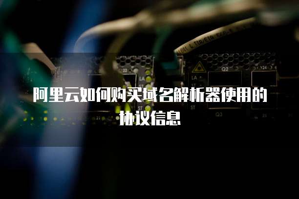 阿里云如何购买域名解析器使用的协议信息