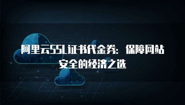 阿里云SSL证书代金券:保障网站安全的经济之选