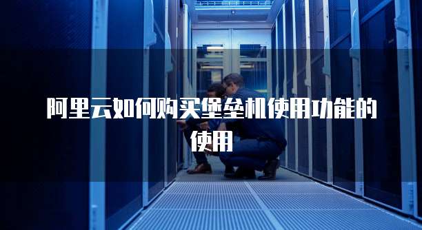 阿里云如何购买堡垒机使用功能的使用