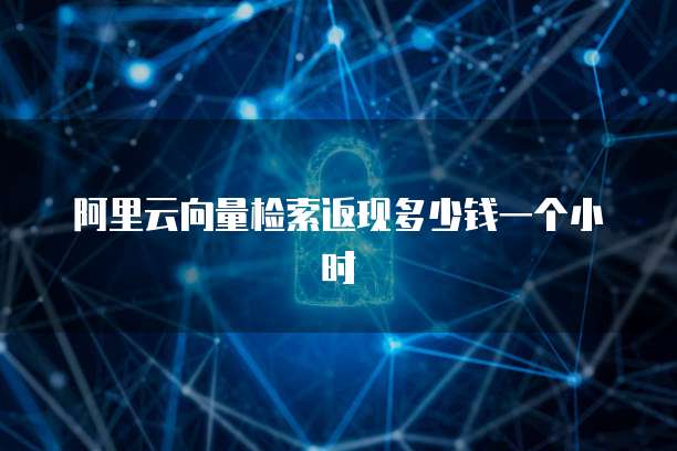 阿里云向量检索返现多少钱一个小时