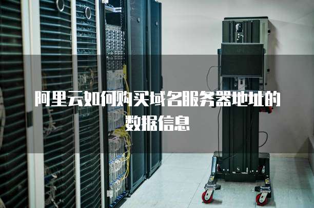 阿里云如何购买域名服务器地址的数据信息