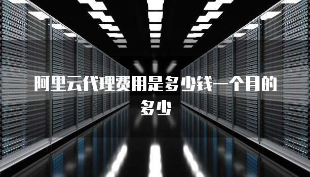 阿里云代理费用是多少钱一个月的多少