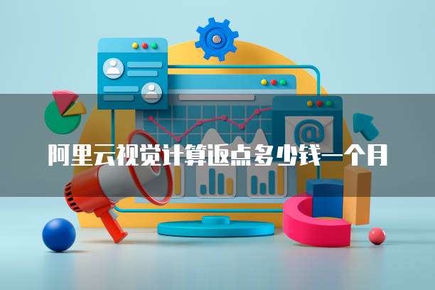 阿里云视觉计算返点多少钱一个月