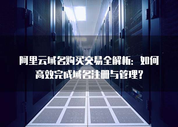 阿里云域名购买交易全解析：如何高效完成域名注册与管理？