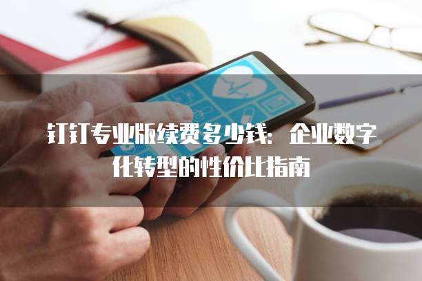 钉钉专业版续费多少钱:企业数字化转型的性价比指南