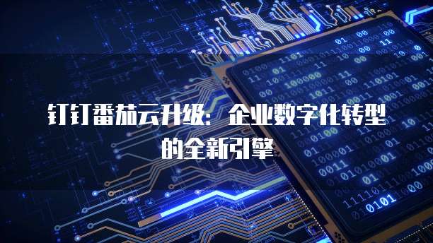 钉钉番茄云升级:企业数字化转型的全新引擎