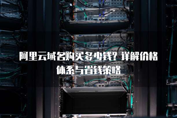 阿里云域名购买多少钱?详解价格体系与省钱策略