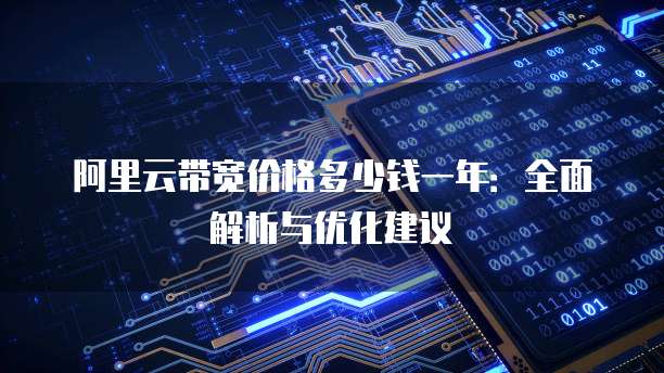 阿里云带宽价格多少钱一年:全面解析与优化建议