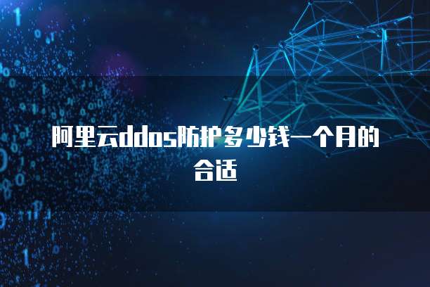 阿里云ddos防护多少钱一个月的合适