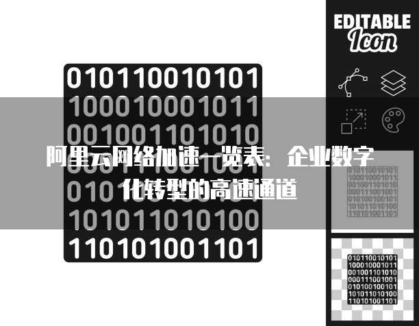 阿里云网络加速一览表:企业数字化转型的高速通道