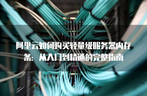 阿里云如何购买轻量级服务器内存条:从入门到精通的完整指南