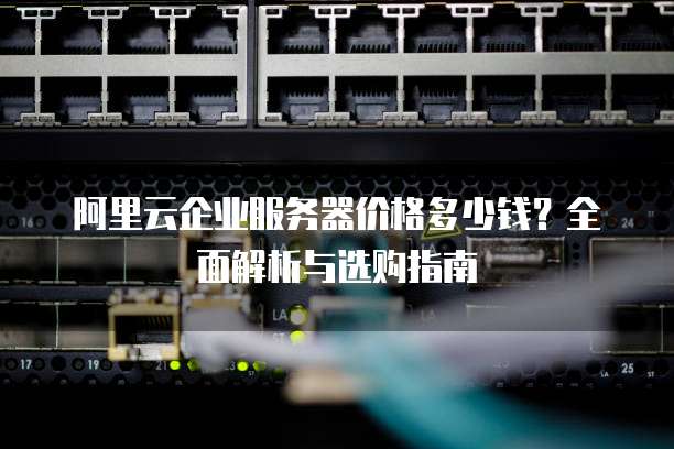 阿里云企业服务器价格多少钱?全面解析与选购指南