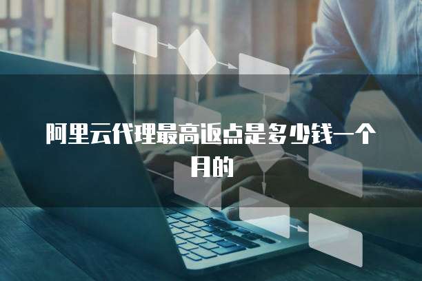 阿里云代理最高返点是多少钱一个月的